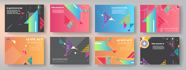 Template brochures, flyers, business presentations. Modern flat line style, layout in A4 size. 