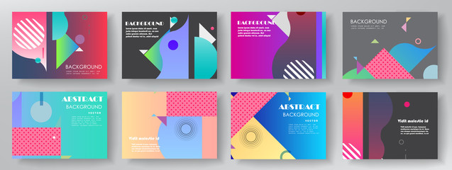 Fototapeta premium Template brochures, flyers, business presentations. Modern flat line style, layout in A4 size. 