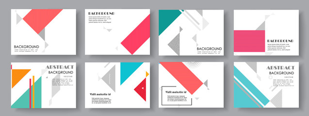 Template brochures, flyers, business presentations. Modern flat line style, layout in A4 size. 