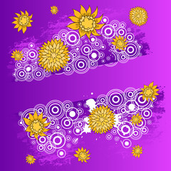 Floral design. Hand drawn, vector stock.