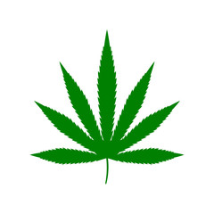 green cannabis illustration. Vector Illustration