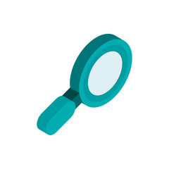 magnifier advertising commerce marketing icon isometric
