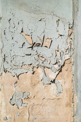 old wall with peeling paint