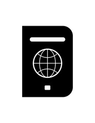 global passport icon. Vector Illustration