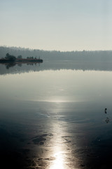 Obraz na płótnie Canvas lake in the fog