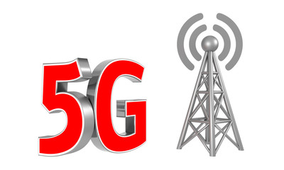 5G WI-FI with antenna. 3d render