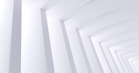 White architectural interior background render. 3D visualization