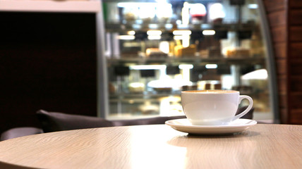 cup of coffee in cafe