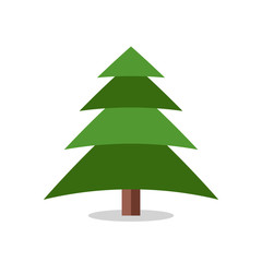 Obraz premium Collection of Christmas trees, modern flat design.