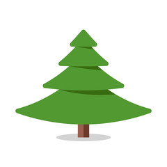 Collection of Christmas trees, modern flat design.