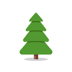 Collection of Christmas trees, modern flat design.