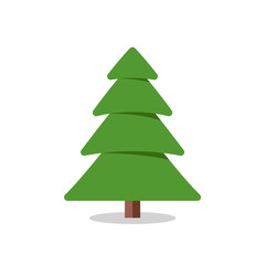 Collection of Christmas trees, modern flat design.