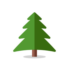 Fototapeta premium Collection of Christmas trees, modern flat design.