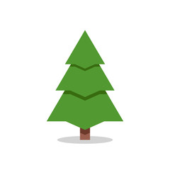 Collection of Christmas trees, modern flat design.