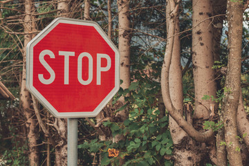 Stop sign in countryside © Bits and Splits