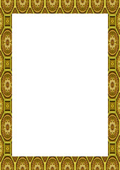 White Frame with Decorated Borders