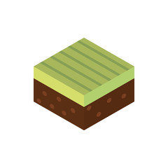 farm field planting agriculture isometric icon