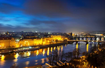 Foto op Aluminium Morning majestic Charles Bridge, Prague, Czech republic © marekkijevsky