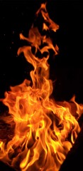 fire on black background