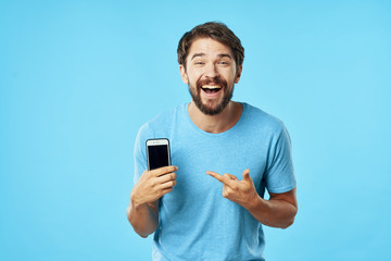 young man with mobile phone