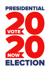 Presidential Election 2020 in United States. Vote day, November 3. US Election. Patriotic american element. Poster, card, banner and background. Vector illustration