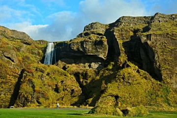 Iceland-view of Gljúfrafoss waterfall