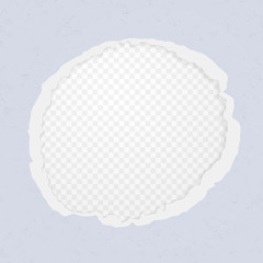 A hole in the craft handmade cardboard made from recycled paper