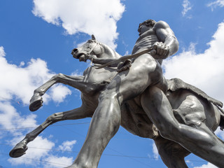 St Petersburg Horse and Man Statue