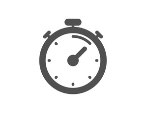 Time management sign. Timer icon. Stopwatch symbol. Classic flat style. Simple timer icon. Vector