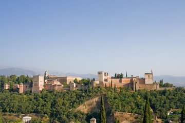 Fototapeta na wymiar Vista de la Alhambra de Granada