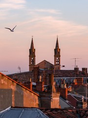 Eglise du Gésu et toits de Toulouse 