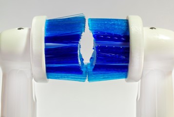 Electric toothbrush head detail