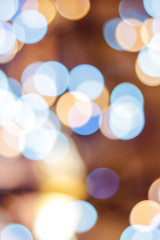 Abstract flares fx from Christmas lights. Colored lenses glare from the Christmas tree illumination. Stunning and unique beautiful camera bokeh flares from New Year led lights. Holiday night lights.