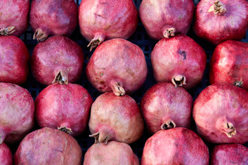 Organic, fresh, red garnet from farmers market.