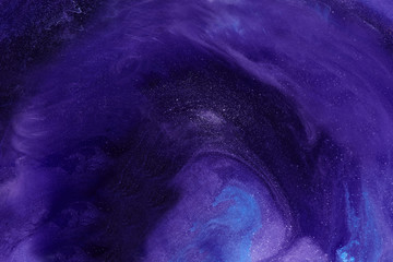 Abstract purple outer space background. Galaxy stars fantastic sky universe