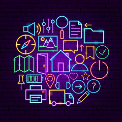 Web User Interface Neon Concept