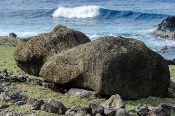 Chile - Rapa Nui or Easter Island - Ahu Akahanga