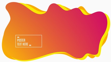 Obraz premium Blurred background. Geometric liquid shape. Abstract orange and purple gradient design. Dynamic shape background. Landing page blurred cover. Composition template banner. Vector