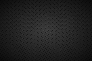 Black metal plate texture, stainless steel background with gradient, modern vector illustration