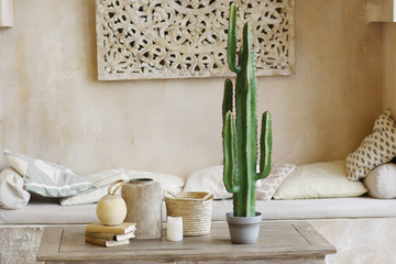 dining room interior designed in oriental east style
