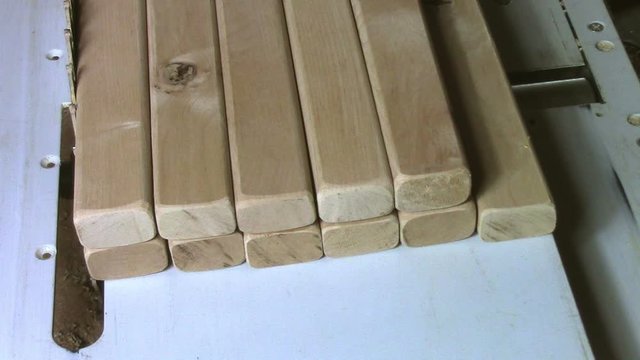 In carpentry stodio workplace. Wood processing woodworking close-up. Process of creating  handmade wooden product.