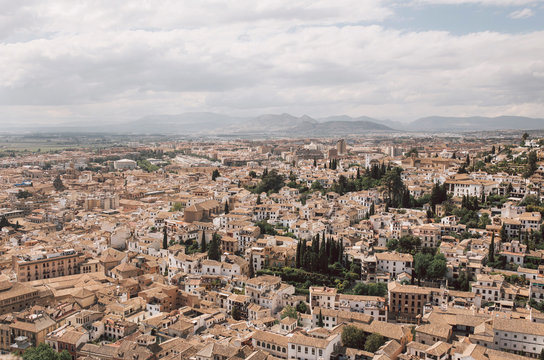 Panoramic aeral view of Granada