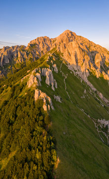 Grignetta (Grigna Meridionale) aerial view, Lecco, Lombardy, Italy