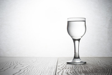 Stack of vodka on a white background