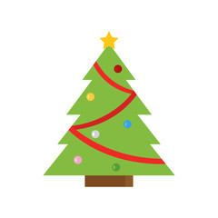 Isolated christmas tree icon