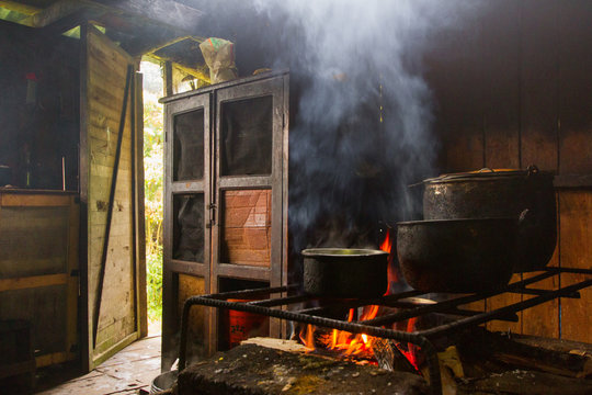 House Of A Settler In The Ecuadorian Andes. Ecuador.