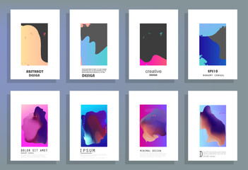 Template brochures, flyers, business presentations. Modern flat line style, layout in A4 size. 