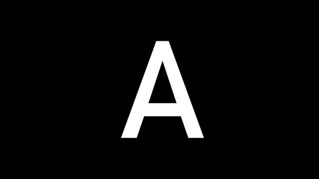 ABC Letter "A" is Formed from Particles and then Explodes into Particles Motion Graphic
