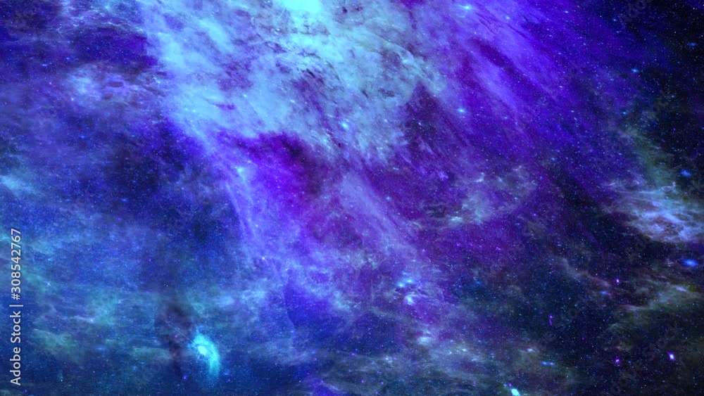 Wall mural animation view to travelling across the universe in moving