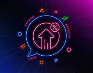 Loan percent growth line icon